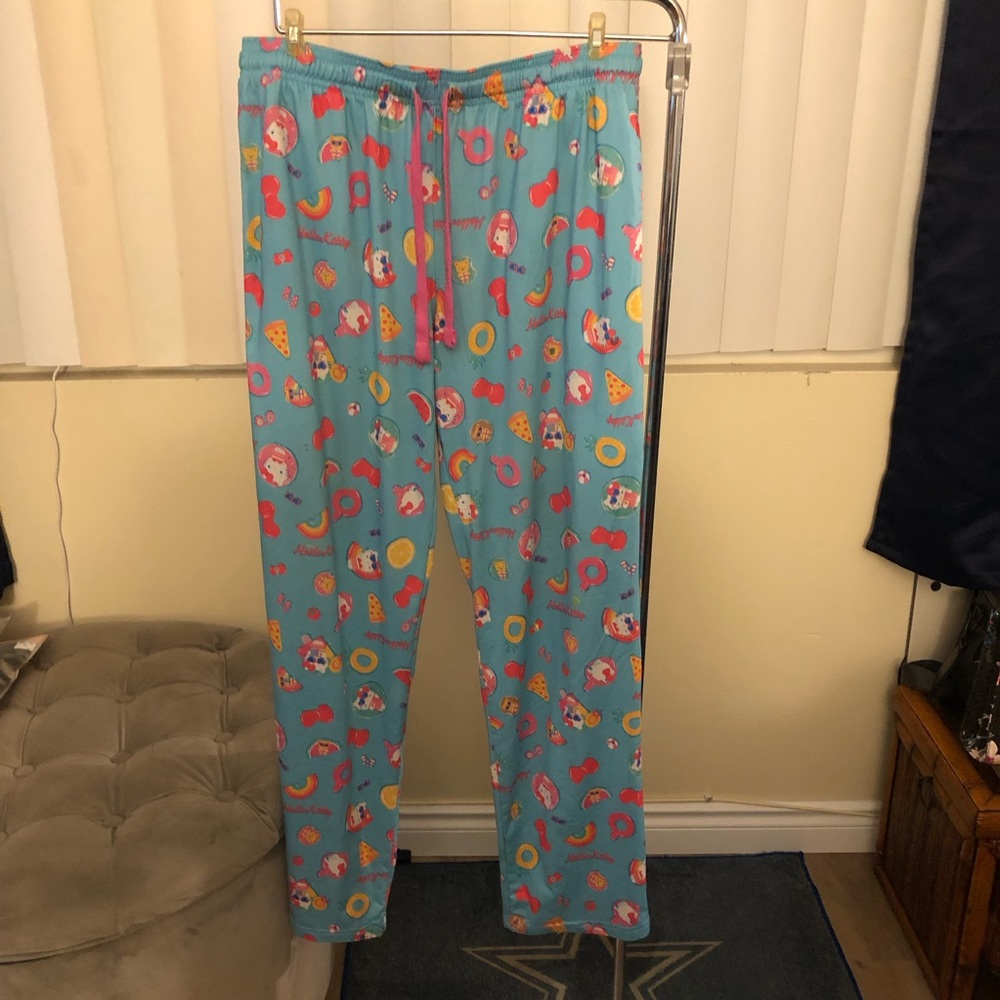 Hello Kitty Women's Light Blue Pull-On Pajama Pants